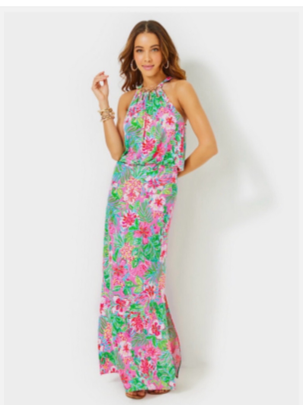 Lilly Pulitzer Shirley Maxi Set in Journey to the Jungle. New tags size small.